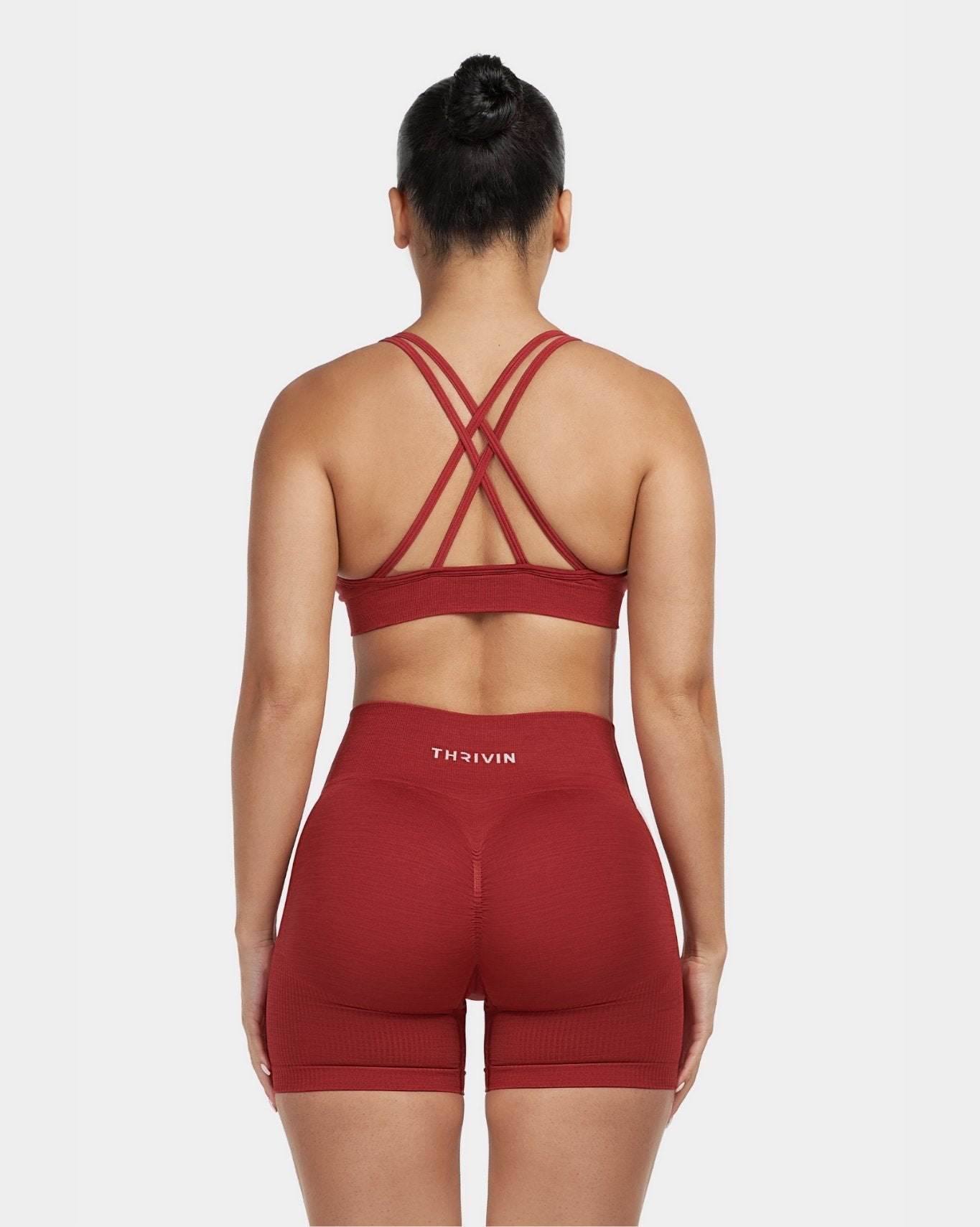 V-Neck Sculpt Seamless Bra | Cherry Spice