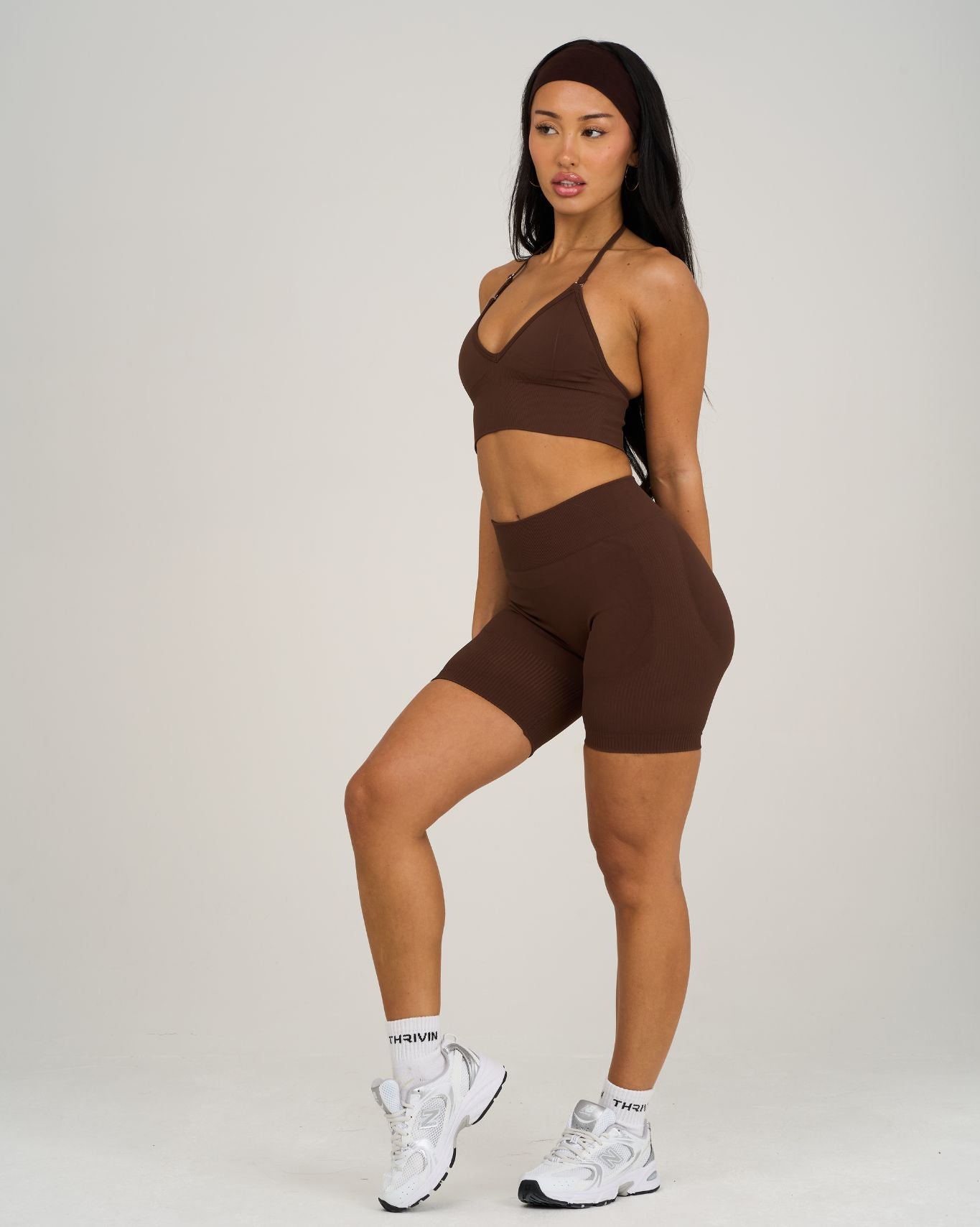 Elevate Ribbed Contour Shorts | Bourbon Brown