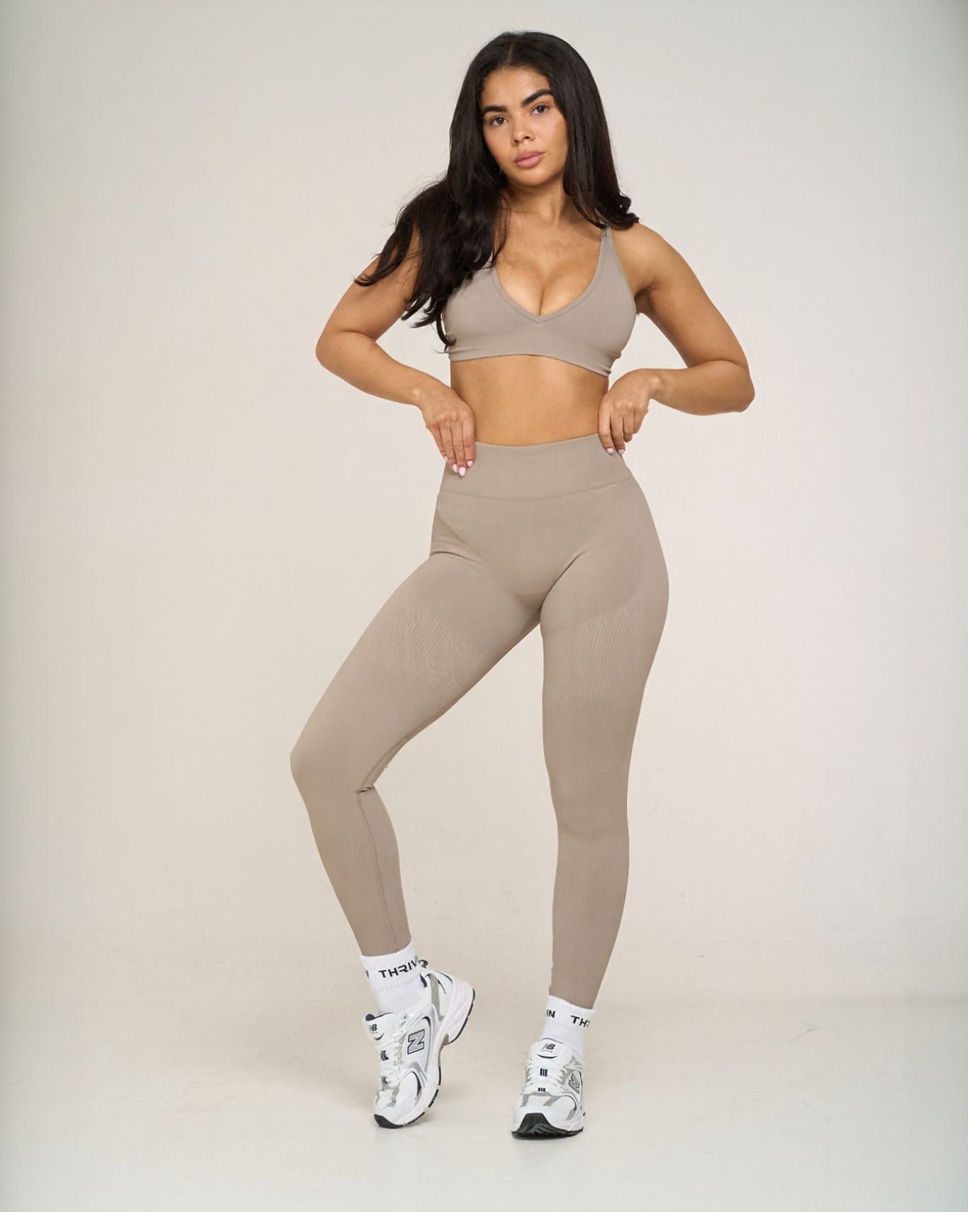 Ribbed Contour Leggings | New Grey