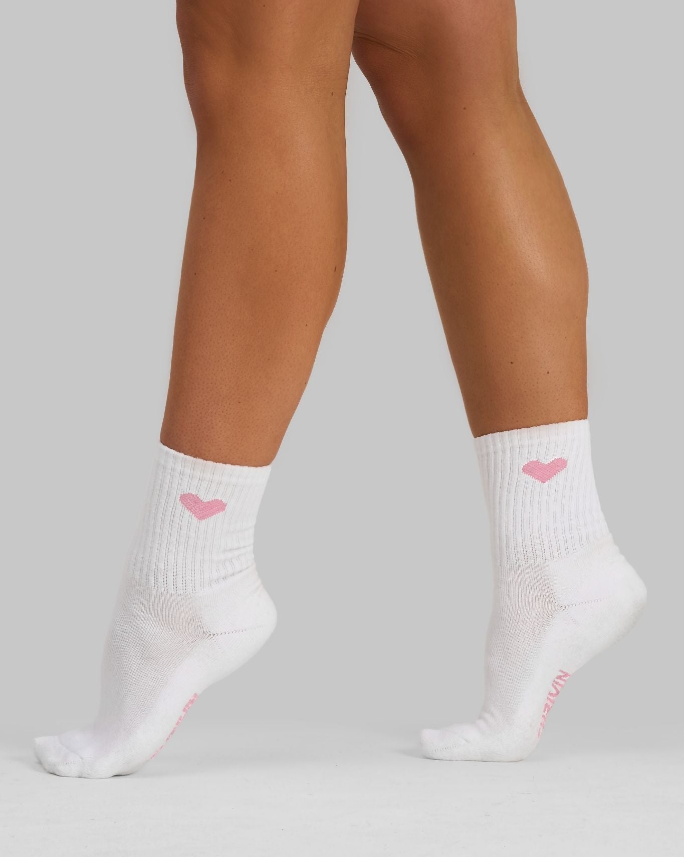 THRIVIN Socks | White & Pink Heart Logo