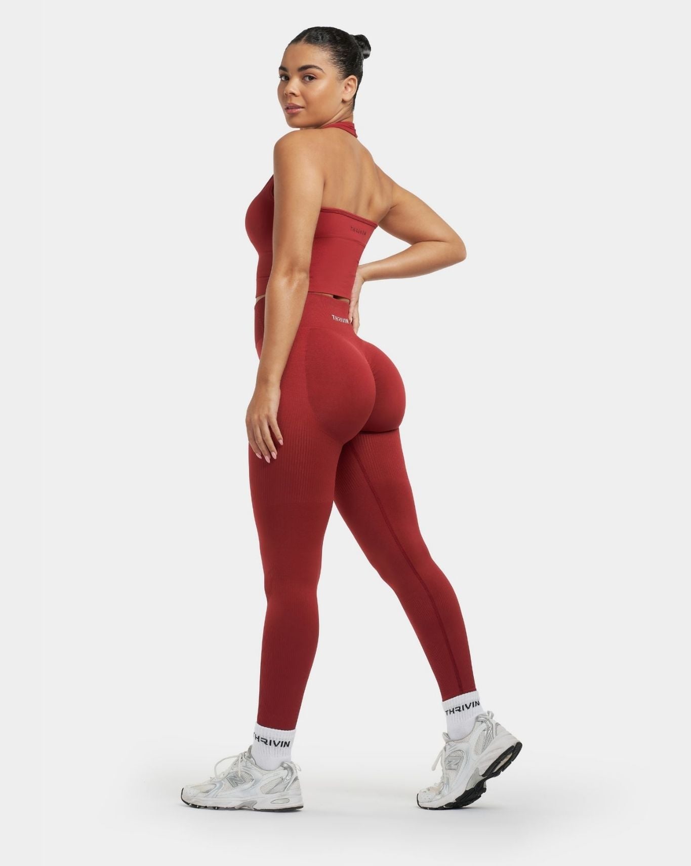 SculptV2 Ribbed Contour Leggings | Cherry Spice