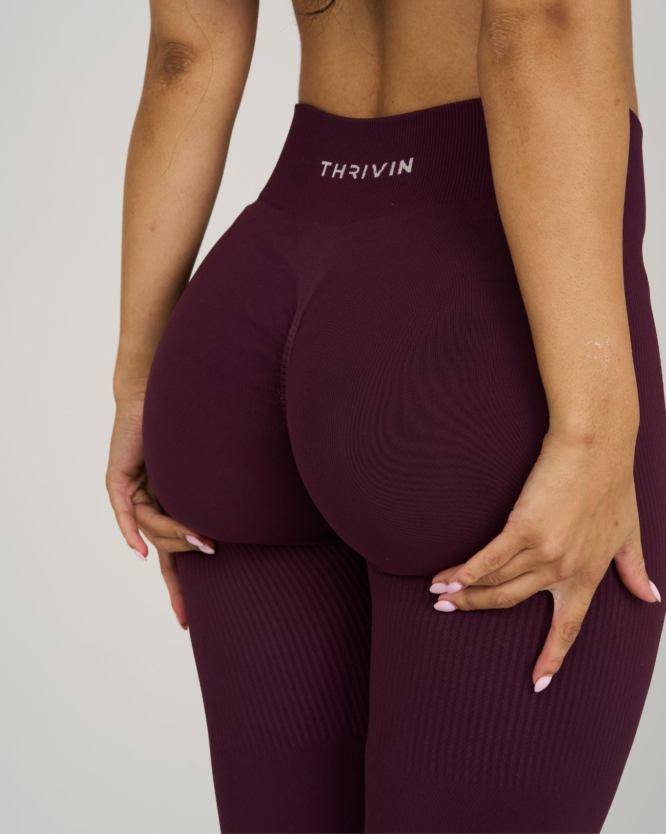Elevate Ribbed Contour Leggings | Winter Plum