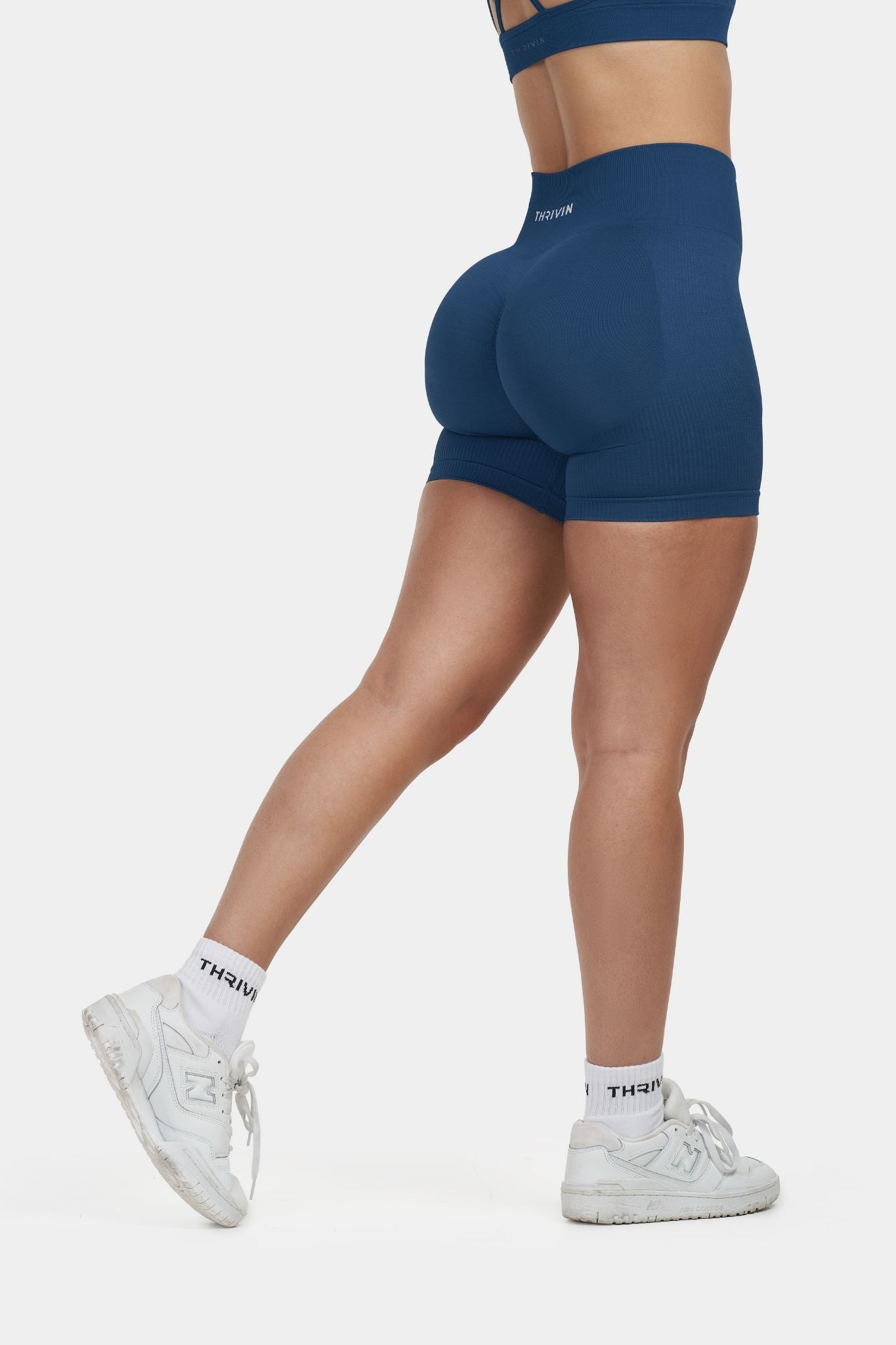 Arise - Sculpt Ribbed Contour Shorts - Licht Grijs