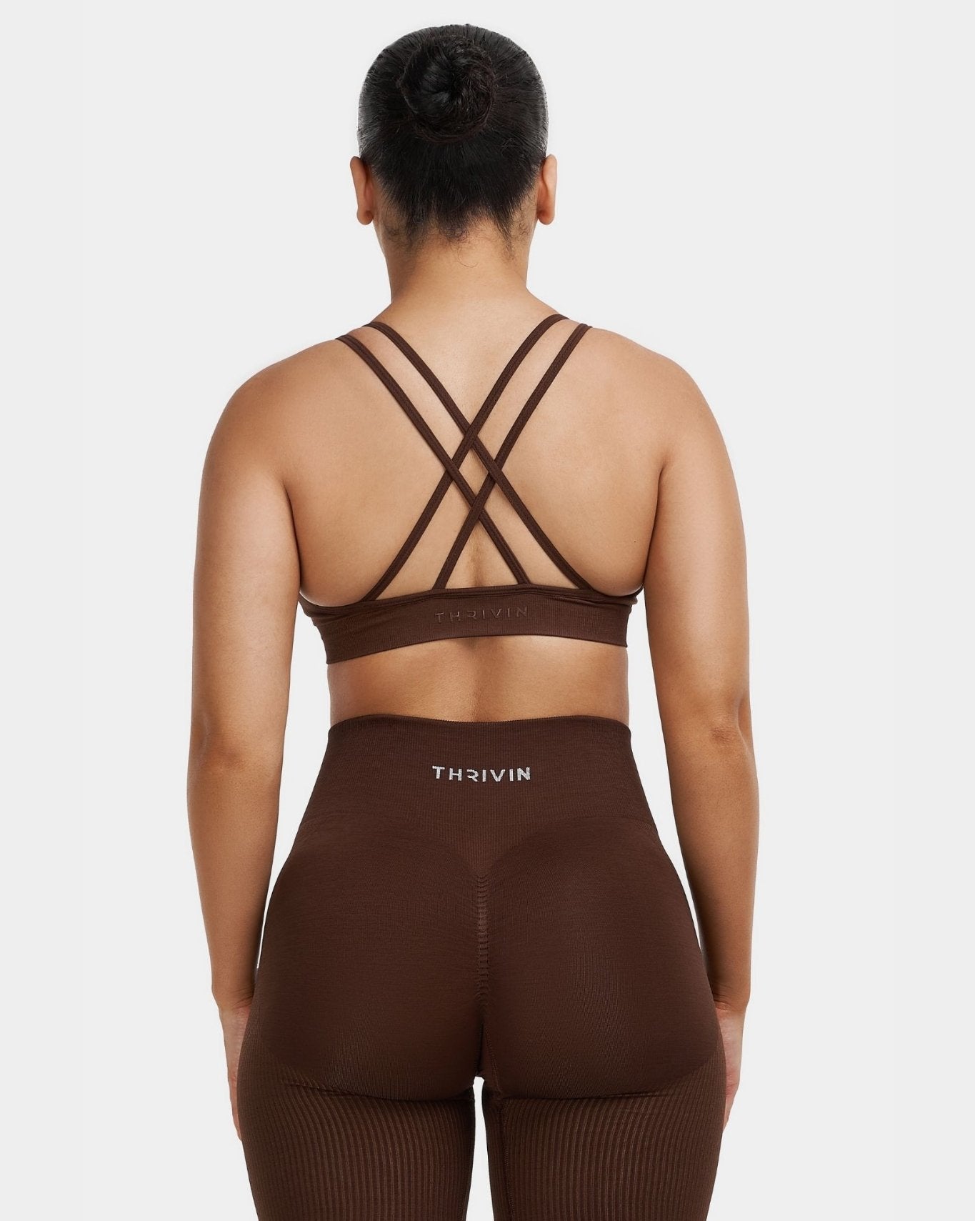 V-Neck Sculpt Seamless Bra | Bourbon Brown