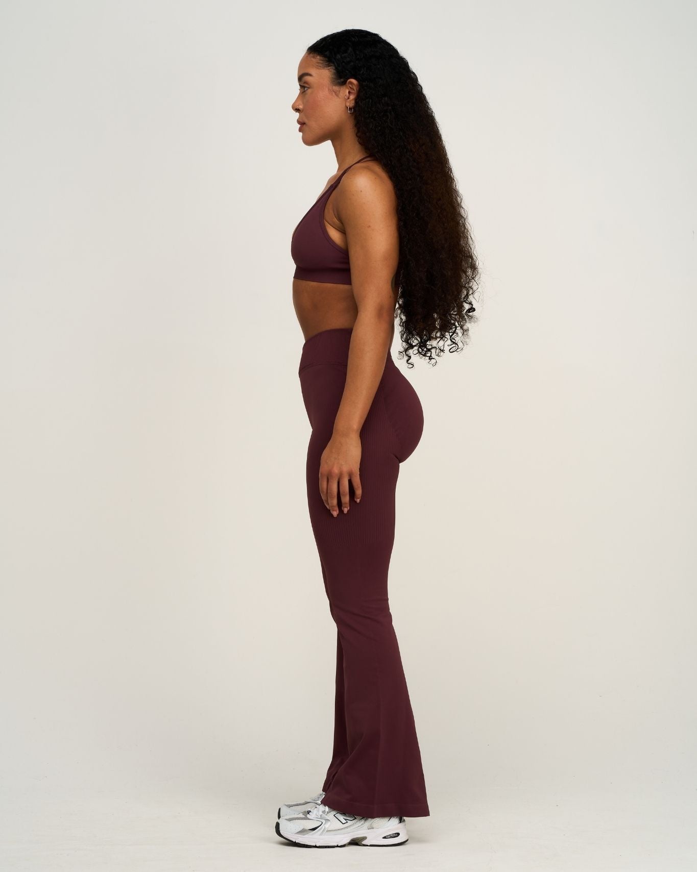 Elevate™ V-Waist Flared Leggings | Dark Mauve