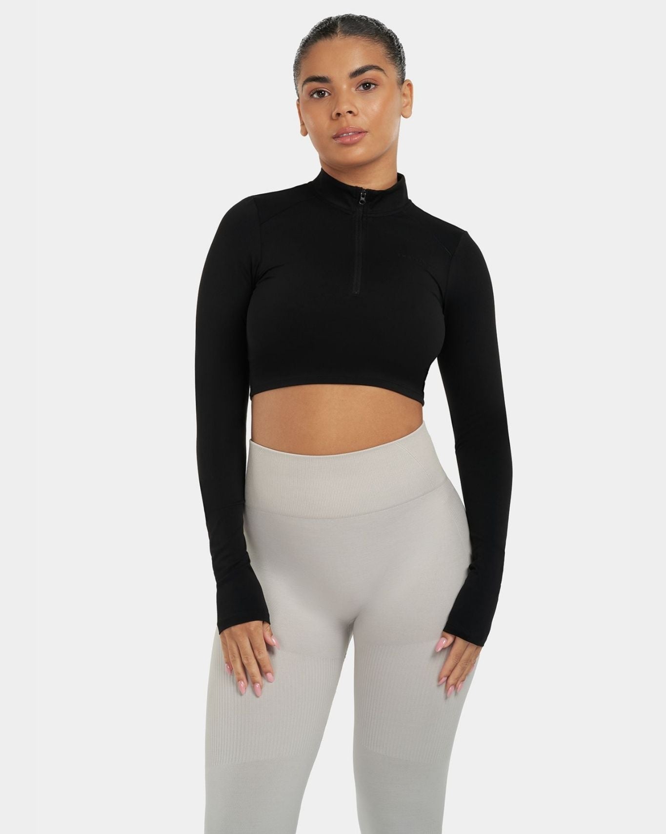 Crop Top Long Sleeve | Black