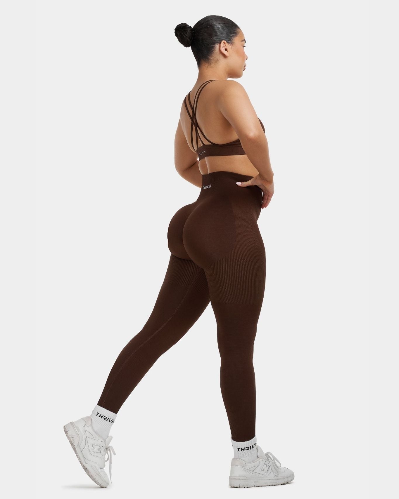 SculptV2 Ribbed Contour Leggings - Bourbon Brown