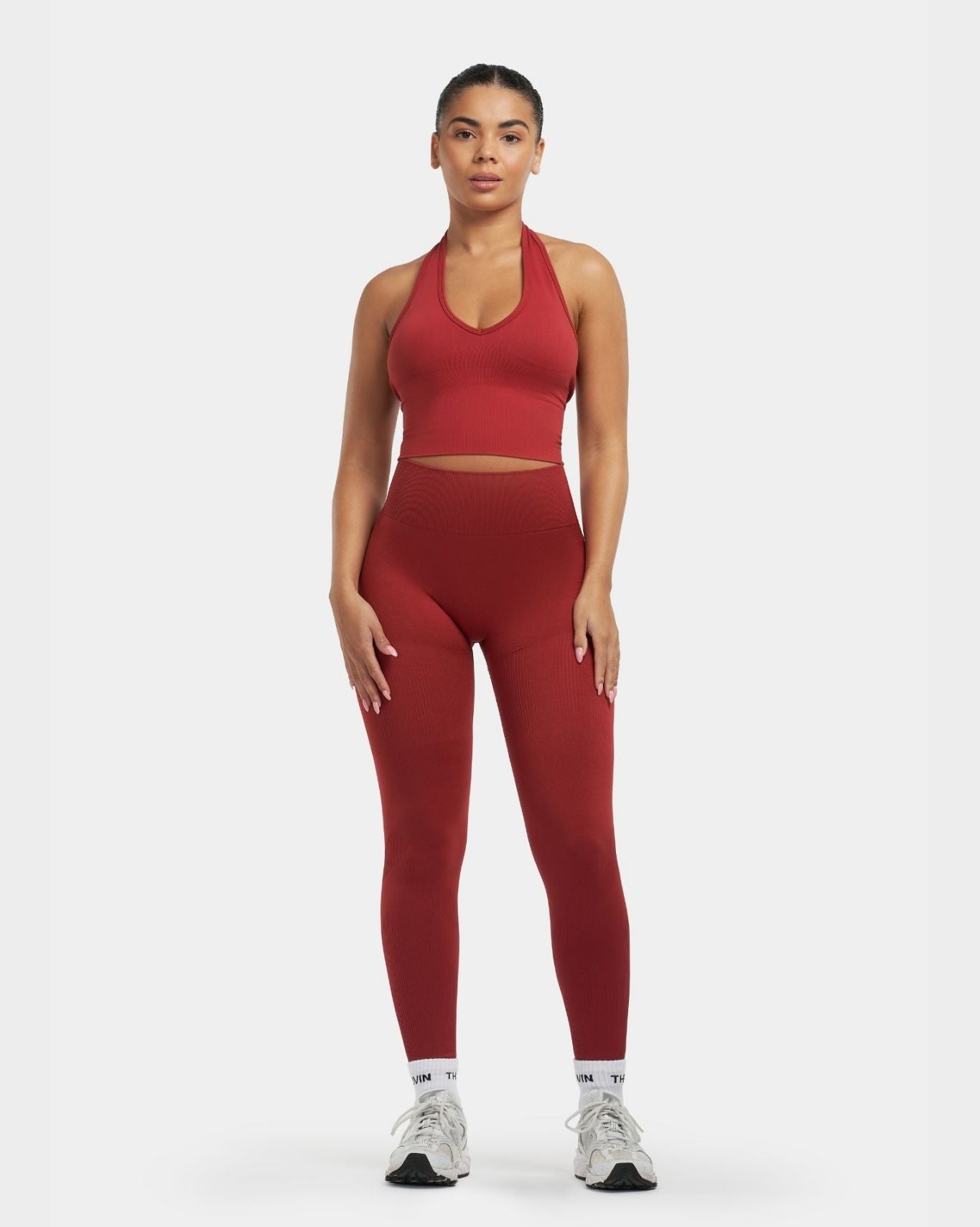 SculptV2 Ribbed Contour Leggings | Cherry Spice