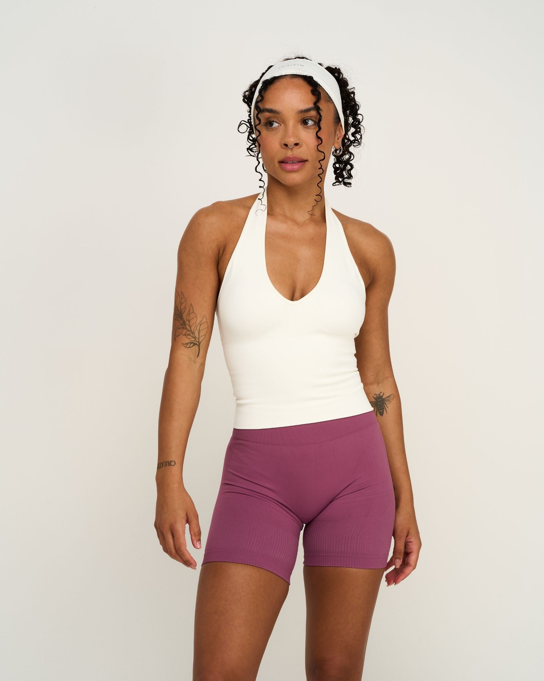 Elevate™ Sculpting Shapewear Top Halterneck | Cream