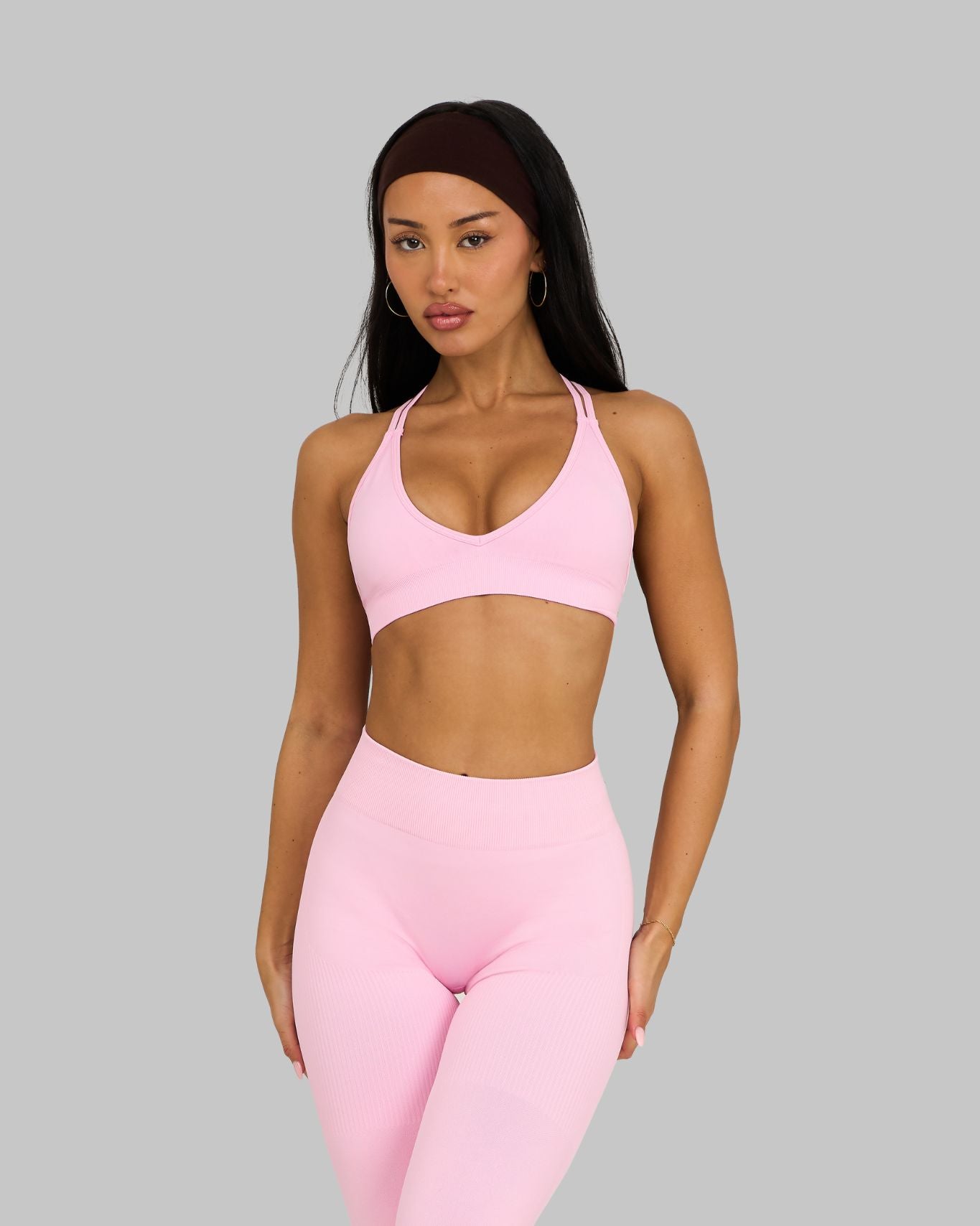 Chiara V-Neck Sculpt Seamless Bra | Candy Pink