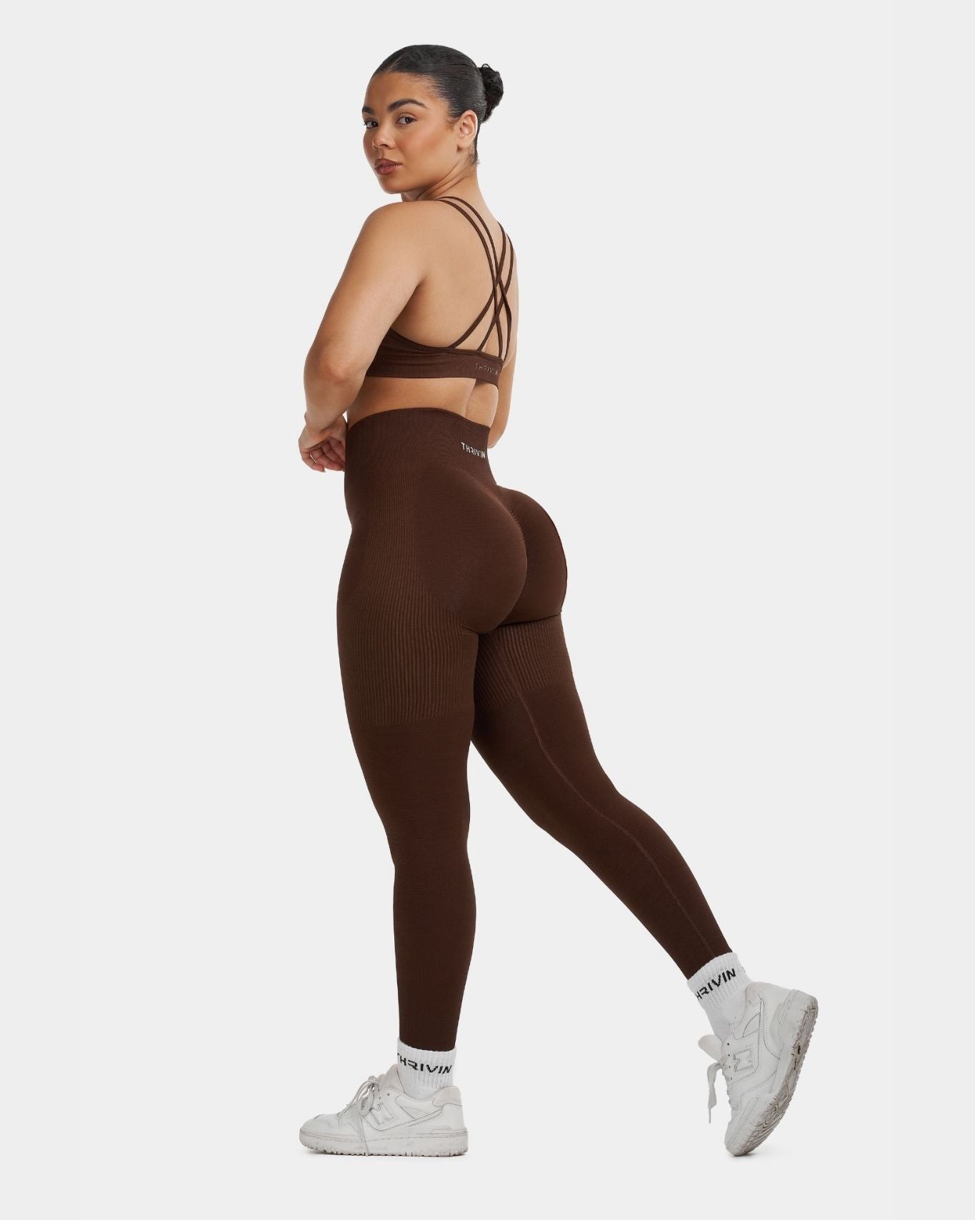 SculptV2 Ribbed Contour Leggings - Bourbon Brown