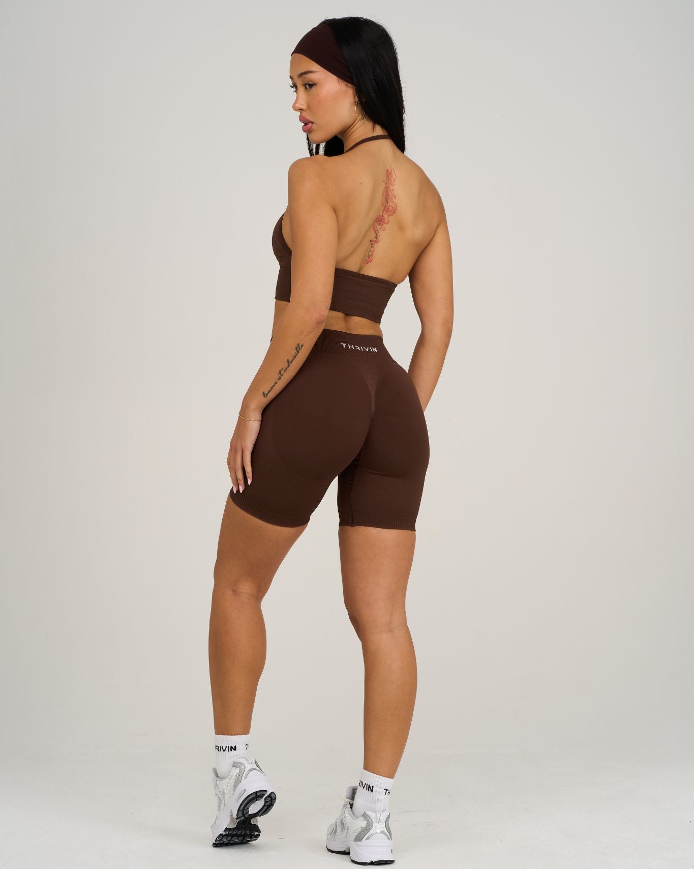 Elevate Ribbed Contour Shorts | Bourbon Brown