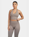 Sculpting Shapewear Top Halterneck | Khaki