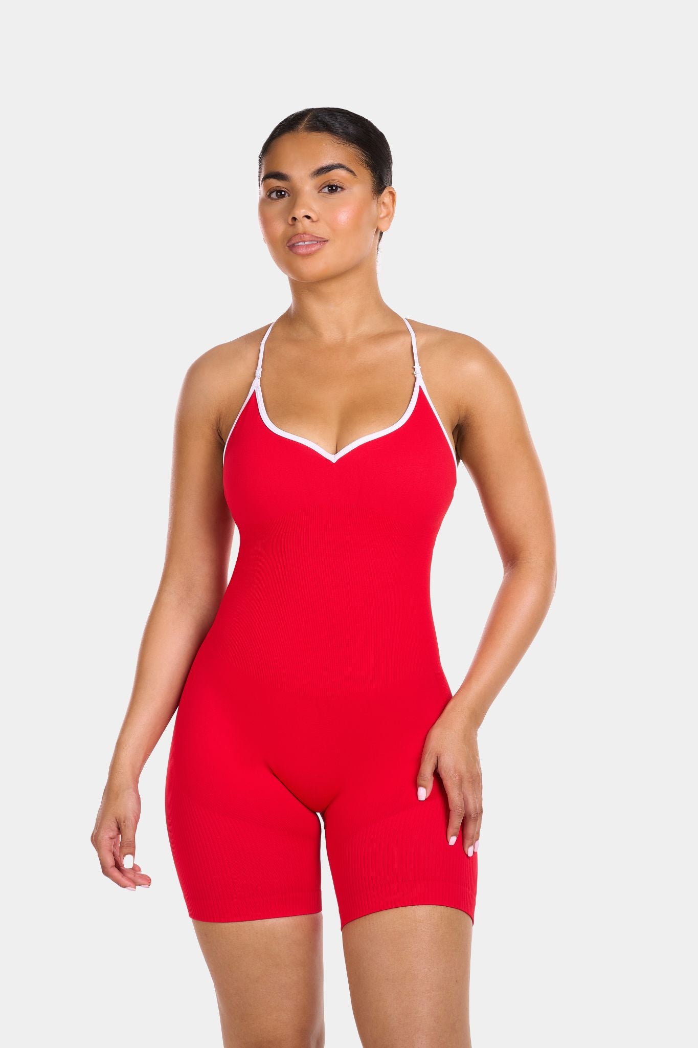 Multi-Way Sculpt Seamless Bodysuit | Baywatch Red