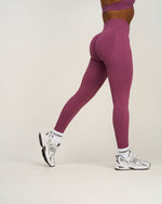 Elevate™ Ribbed Mid-Waisted Contour Leggings | Orchid Mauve