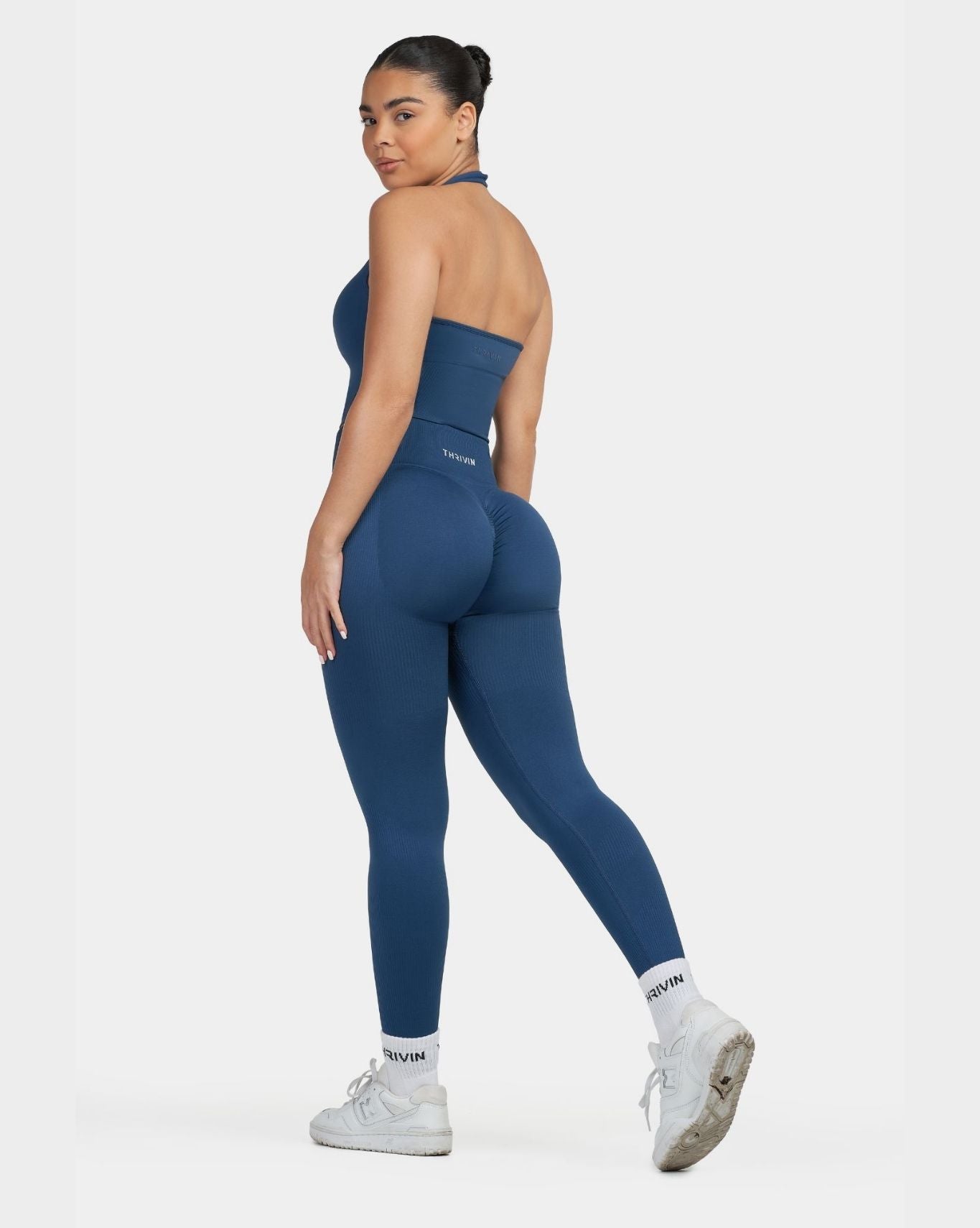 SculptV2 Ribbed Contour Leggings - Deep sea