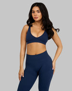 Elevate V-Neck Sculpt Seamless Bra | Midnight Navy