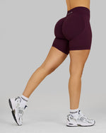 Elevate Ribbed Contour Shorts | Winter Plum