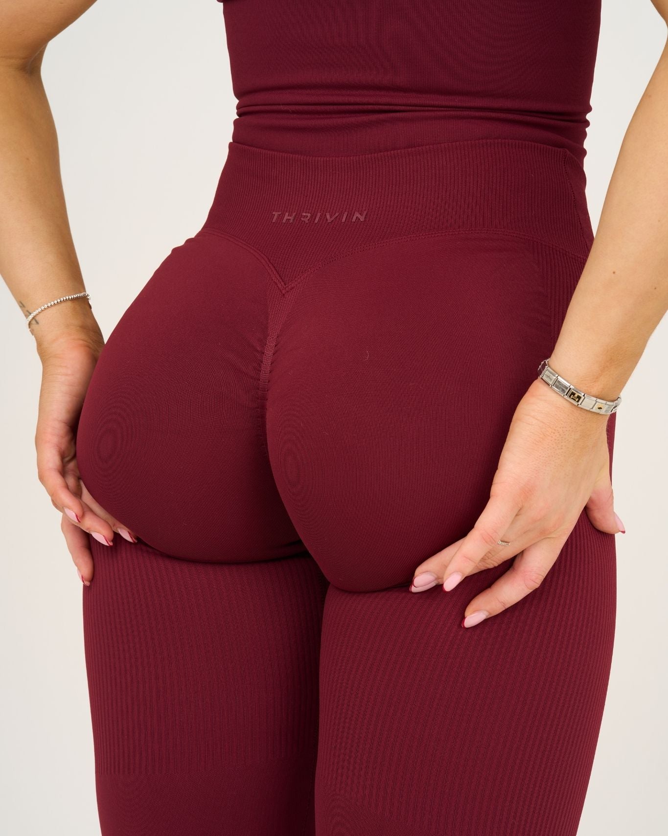 Elevate V-Waist Flared Legging | Fine Wine