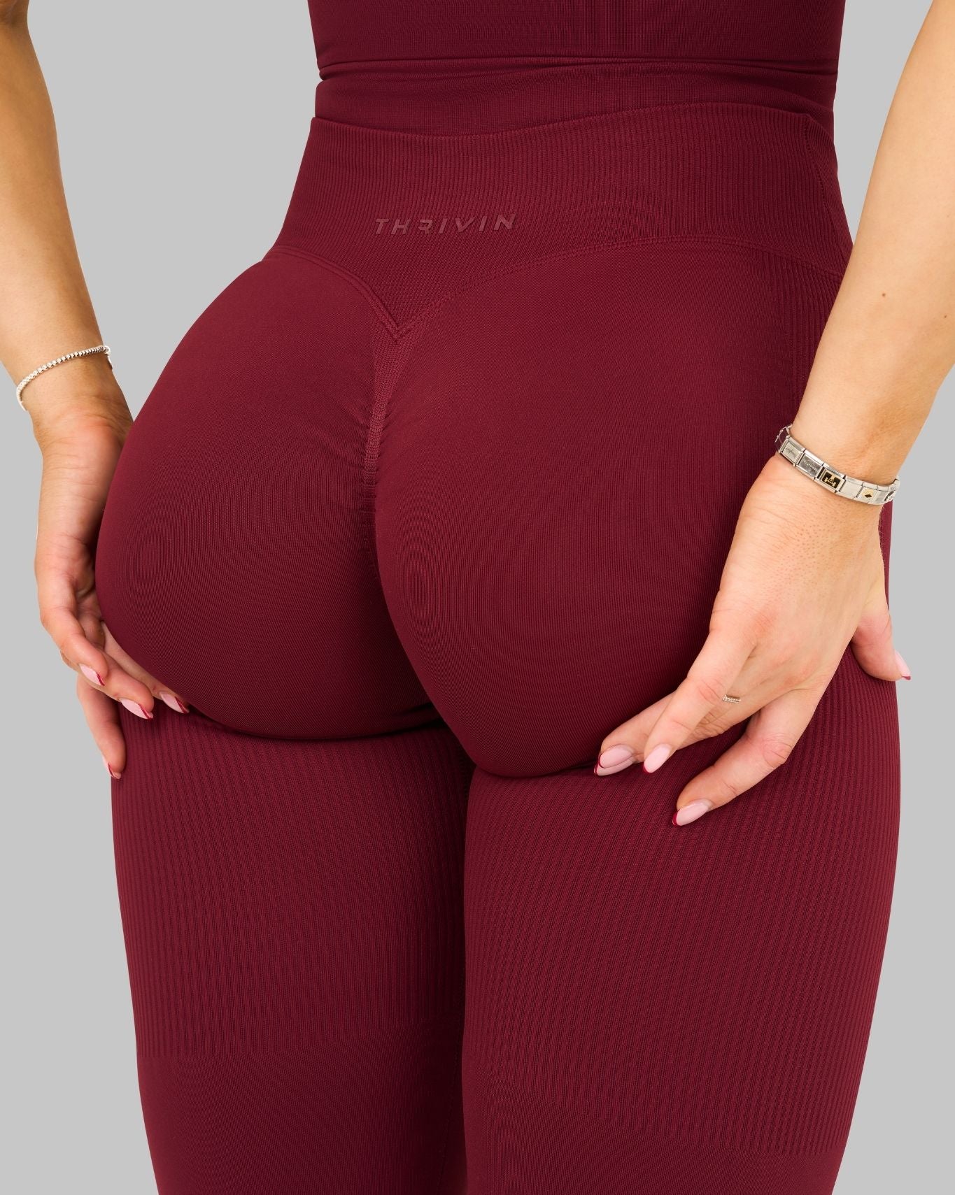 Elevate V-Waist Flared Legging | Fine Wine