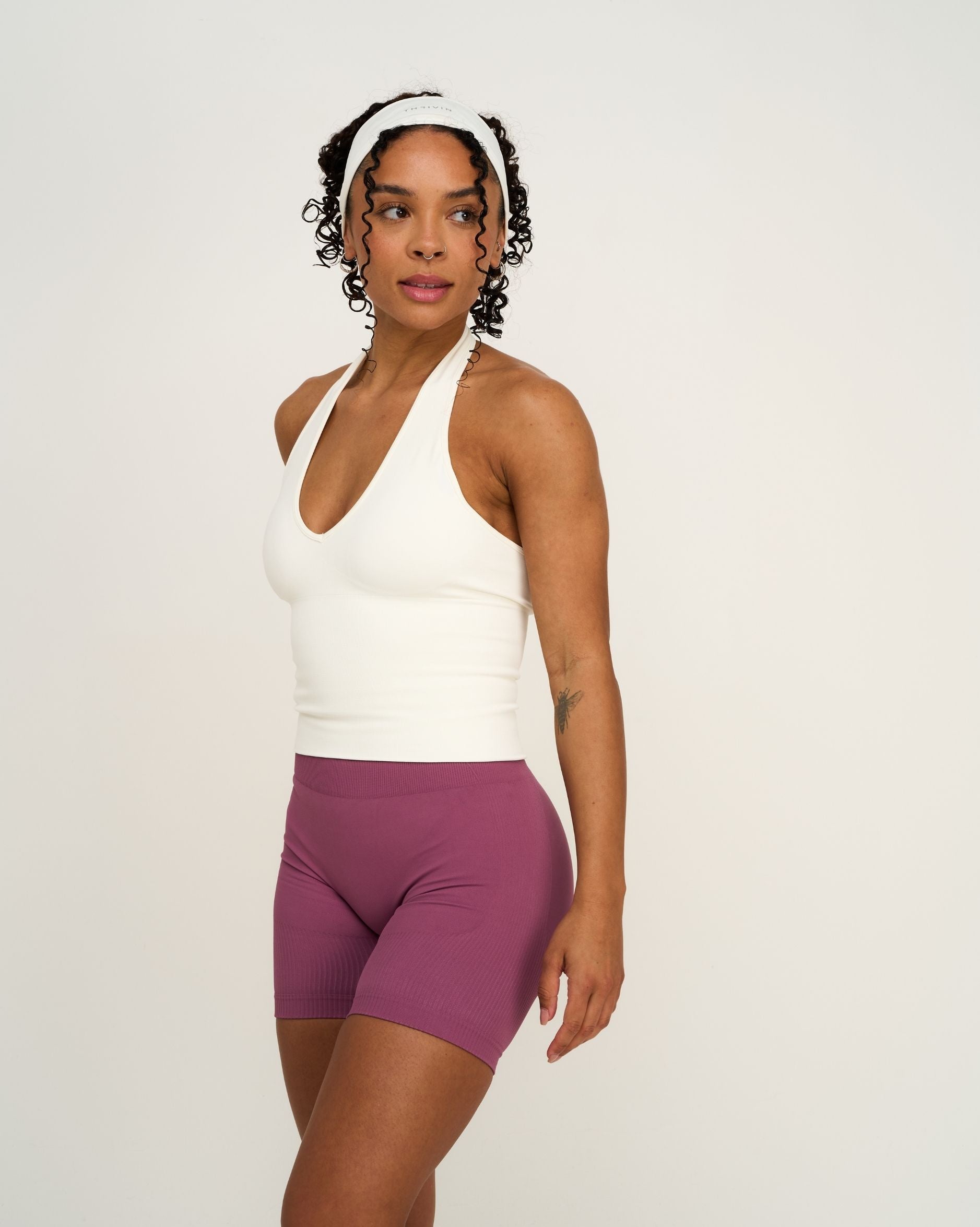 Elevate™ Sculpting Shapewear Top Halterneck | Cream