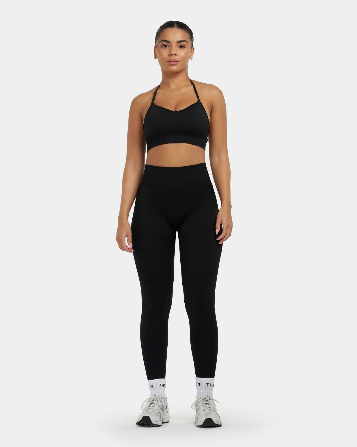 Sculptv2 Ribbed Contour Leggings - Pure Black