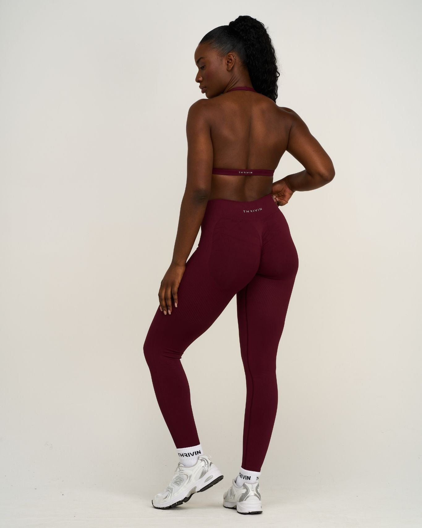 Elevate™ Sculpting Mid Waist Scrunch Leggings | Merlot