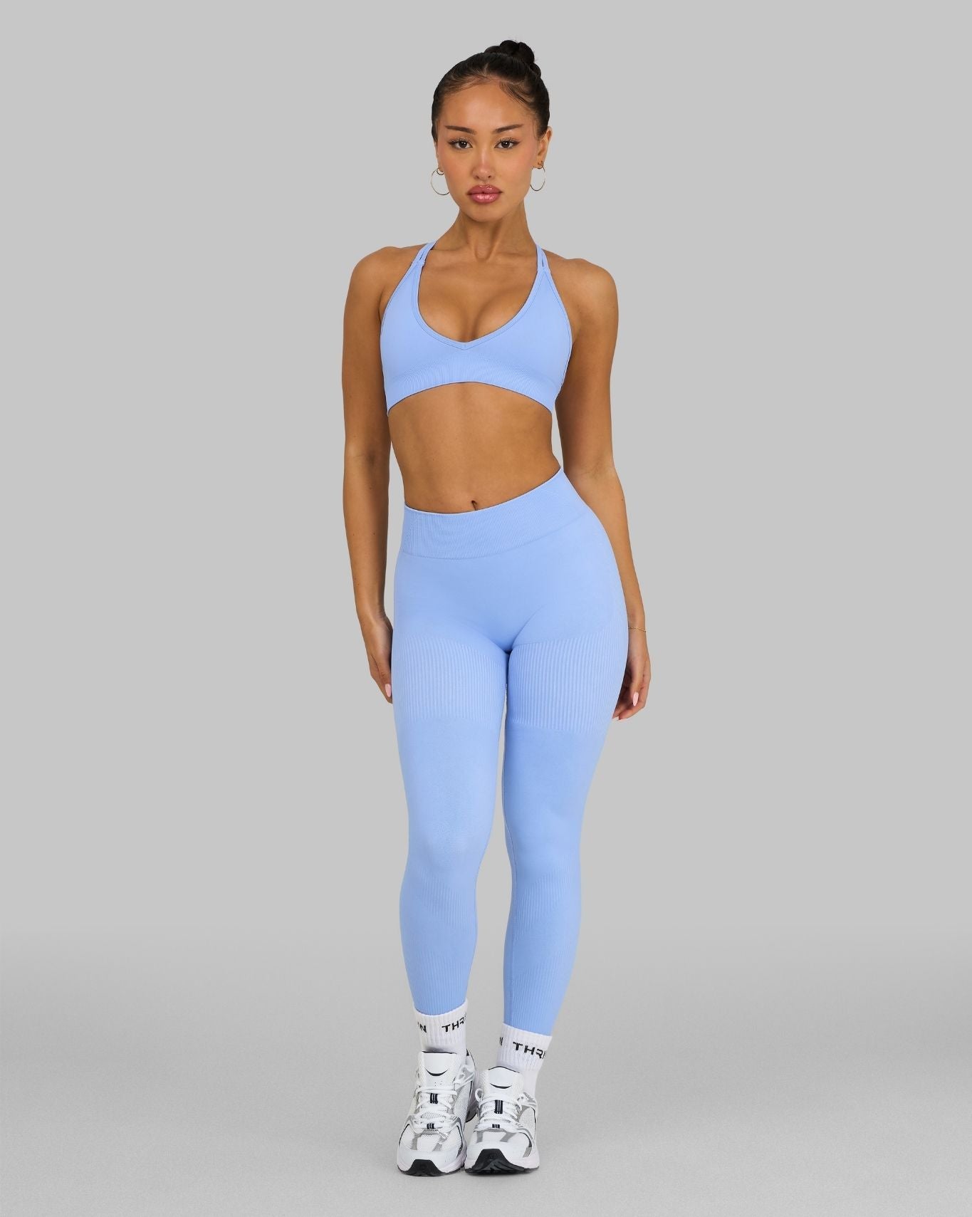 Elevate™ Ribbed Mid-Waisted Contour Leggings | Glacier