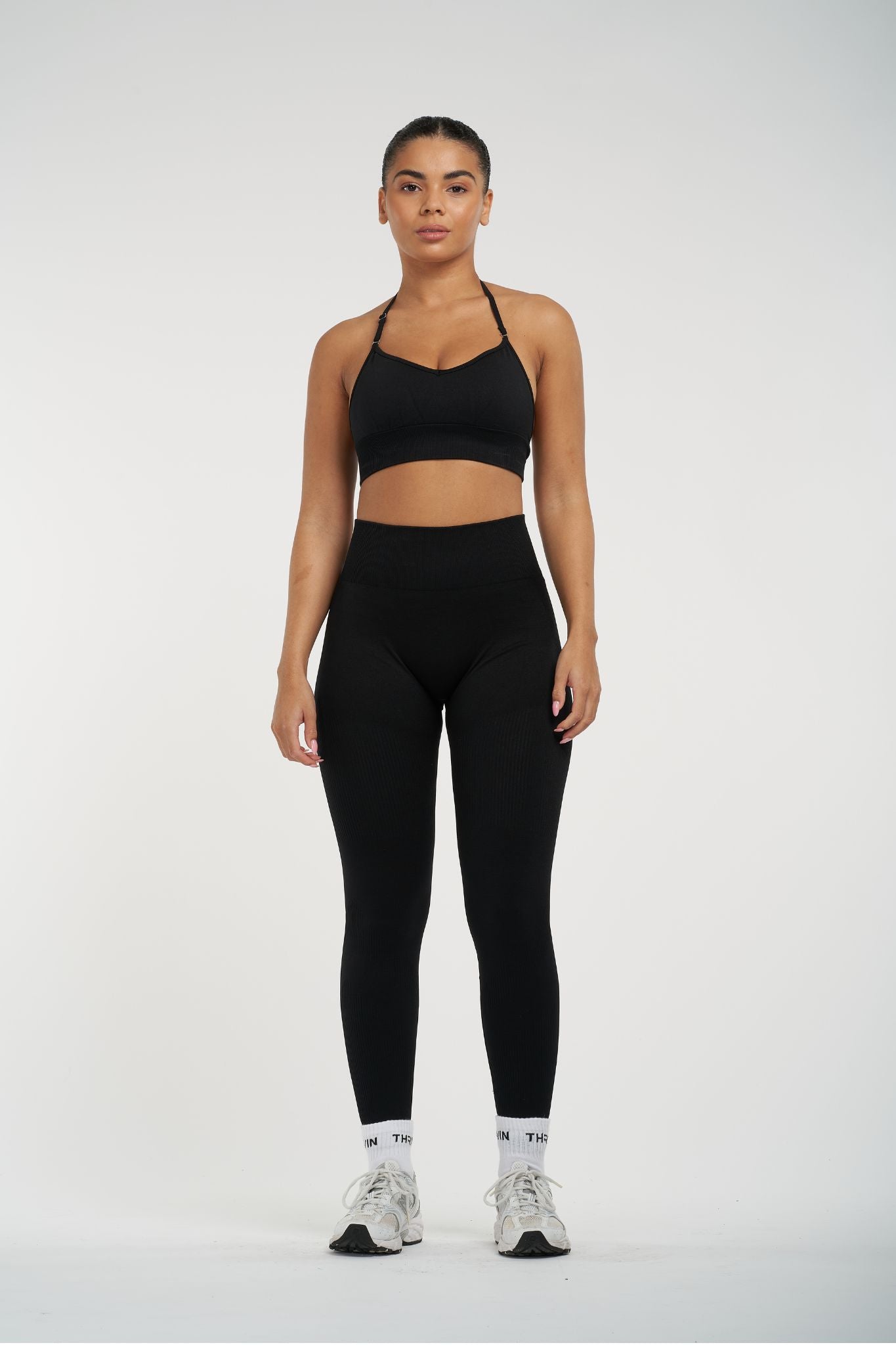 Arise Seamless Sculpt Ribbed Contour Leggings Pure Black