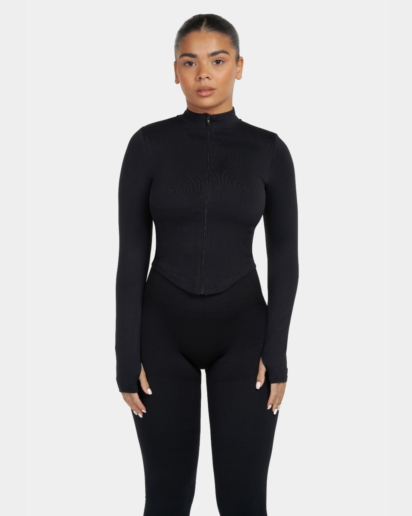 Sculptv2 Ribbed Contour Leggings | Pure Black